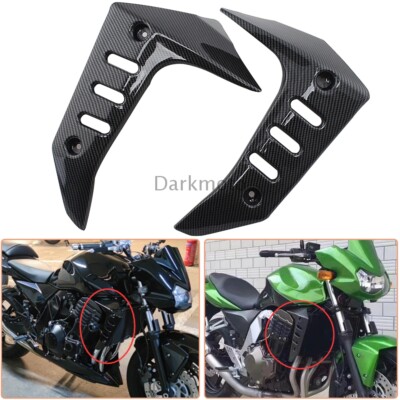 Kühlerabdeckung Schutzplatte Kohlefaser Look für Kawasaki Z750 2004-2006