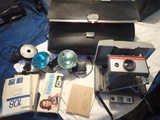 Vintage Polaroid Automatic 220 Land Camera With Case and accessories