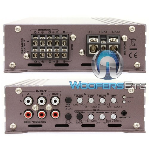 GLADEN RC150C5 5-CHANNEL 1040W RMS COMPONENT SPEAKERS SUBWOOFER AMPLIFIER NEW - Picture 3 of 7