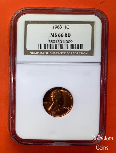 1963 NGC 66RD Gem Plus Lincoln Cent