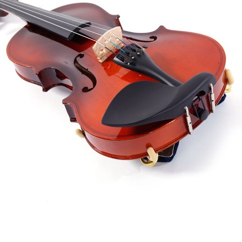 1/8 Acoustic Violin Solid Wood w/Case+Bow+Rosin+Strings +Shoulder Rest+Tuner Set - Picture 17 of 18