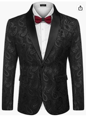 COOFANDY Herencolbert, sportief, modern, vrijetijdsblazer, 1 knoop