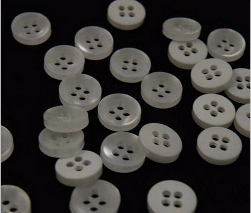 1000 Stück 11,4 mm perlweiß Hemdknöpfe Scrapbooking Nähen Knöpfe Kleidung - Bild 3 von 4