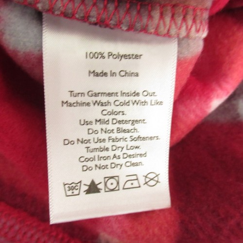 Eddie Bauer Fleece Jacket M Medium Pink Plaid 1/2 Zip Pullover - Picture 6 of 6