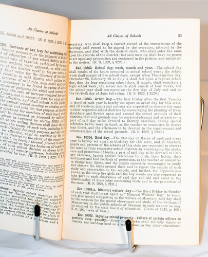 Vintage 1947 Missouri School Laws History Education by Hubert Wheeler - Picture 7 of 8