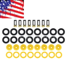 Fuel Injector Repair Rebuild Kit Set O-Ring Pintle Cap Spacer Filter For Ford V8