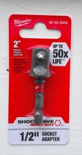 6 Milwaukee 1/2" x 2" Shockwave Impact Duty Socket Adapter 48-32-5034