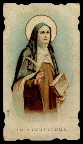ST TERESA OF AVILA Old 1927 HOLY CARD