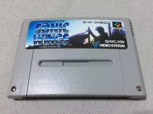 Sonic Wings Super Famicom SFC VideoSystem Used Japan Shooter Cartrage Only