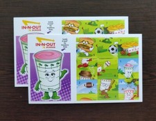 2 BRAND NEW IN-N-OUT BURGER STICKERS