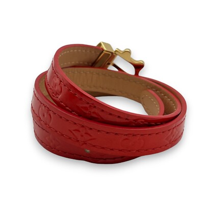 Louis Vuitton Monogram World Tour ブレスレット Louis Vuitton Monogram Vernis Triple Tour Bracelet Red | eBay