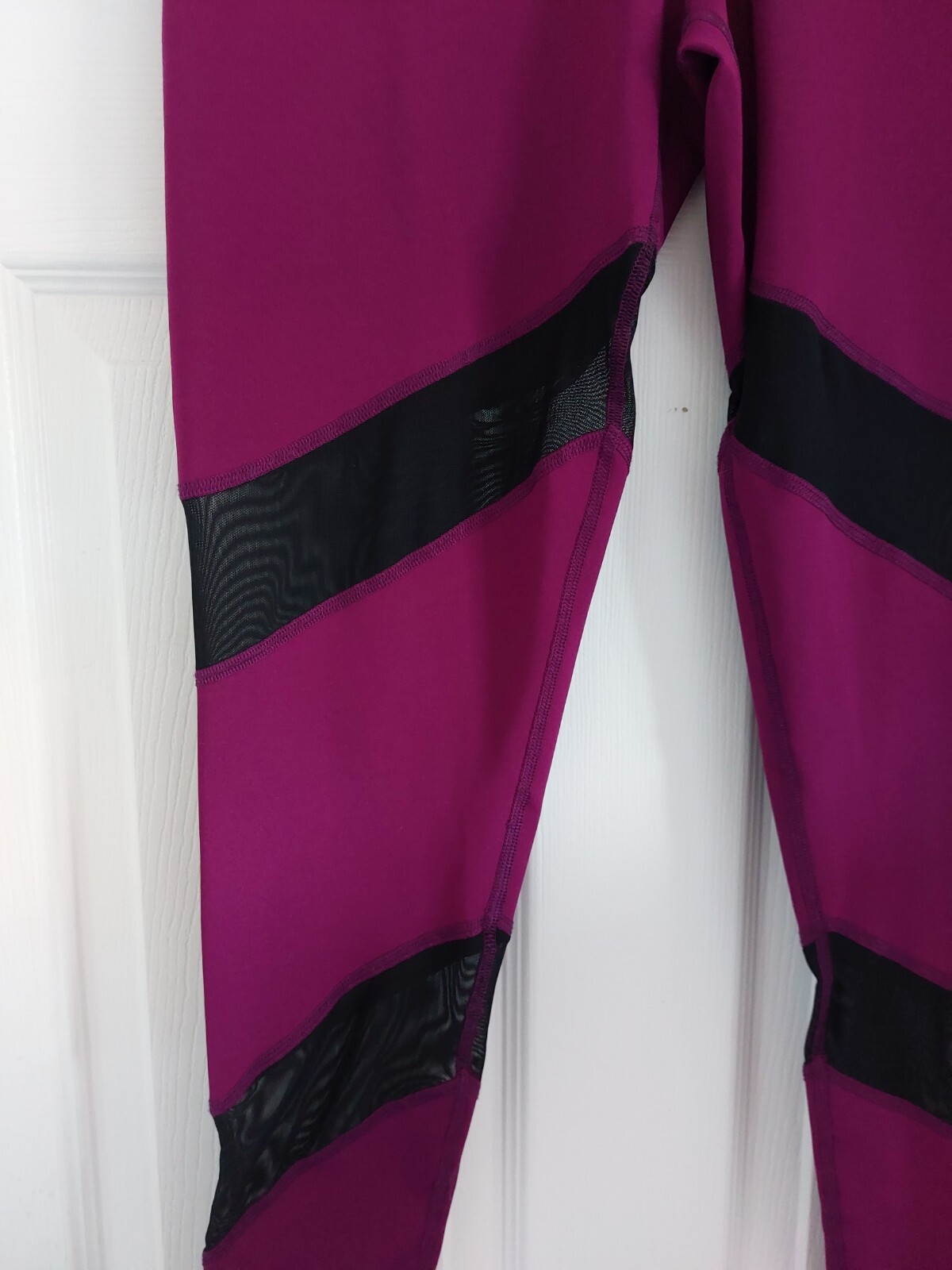 Warehouse Leggings Mesh Detail Purple Size Medium Preloved image 5