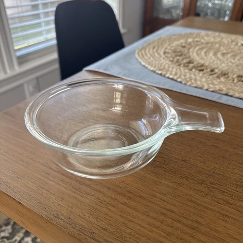 PYREX 601 - B CLEAR GLASS BOWL WITH STICK HANDLE Oven-Proof - 550ML