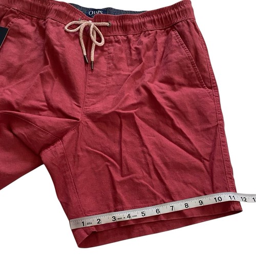 NWT CHAPS Linen Blend Drawstring Board Shorts Men’s Size Large 7” Inseam - Picture 11 of 12