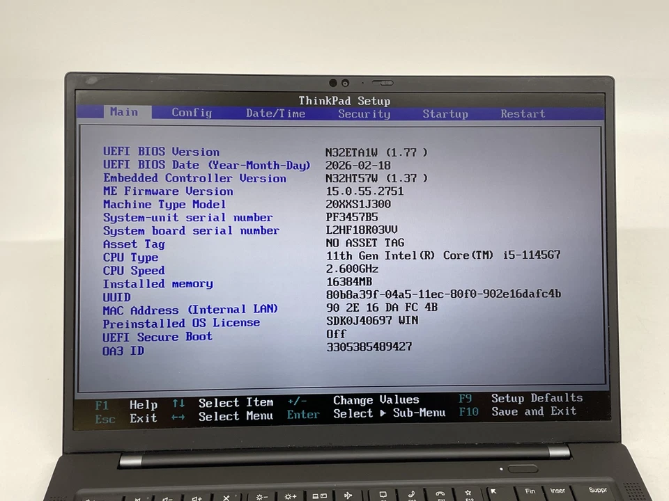 Lenovo ThinkPad X1 Carbon G9 · i5-1145G7 · 16GB · 256GB, photo 3 of 5