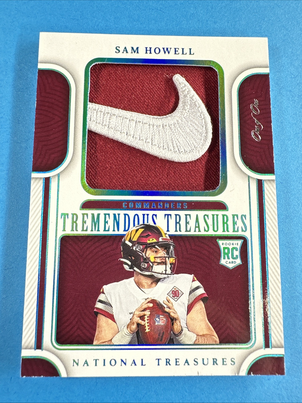 2022 National Treasures 1/1 Sam Howell Nike Patch