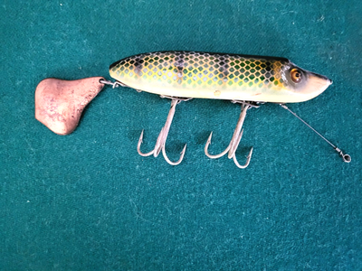 Vintage 1930s Heddon Flap Tail Lure #9332XS w/Original Box