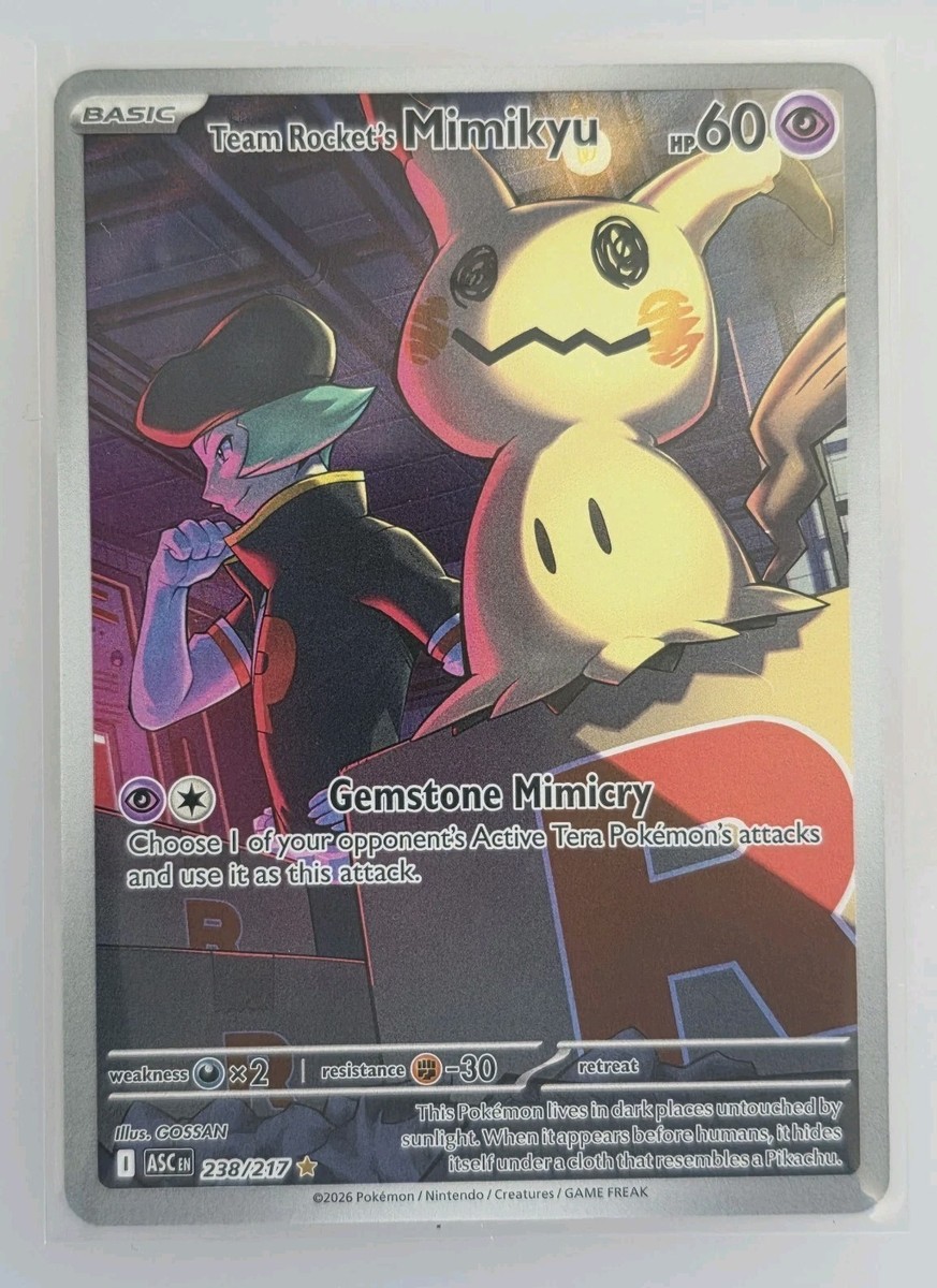 Pokémon Team Rocket's Mimikyu 238/217 Me: Ascended Heroes Holo | eBay