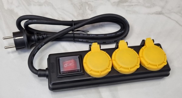 Outdoor Steckdosenleiste 3-Fach IP44 Schalter AußEn Garten Mehrfachsteckdose-image