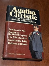 Agatha Christie 5 Complete Hercule Poirot Novels HC DJ 1980 Avenel B-2326