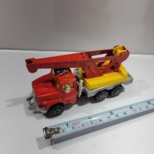 Vintage Majorette Red Yellow Crane Truck Toy ...