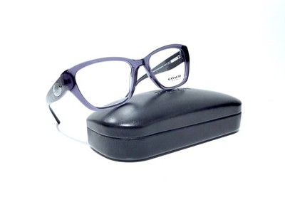 COACH HC 6070 5347 PURPLE WHIP SNAKE EGGPLANT RX EYEGLASSES 51-17-135 MM W/CASE
