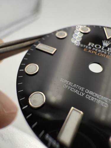 ROLEX GENUINE BLACK EXPLORER-II DIAL 216570 DAMAGED - Picture 7 of 7