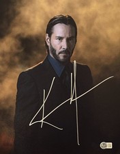 Keanu Reeves Signed 11x14 Photo John Wick Authentic Autograph Beckett LOA