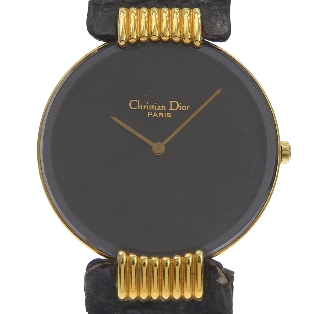 Dior Bakira Watches 47 153-2 blackDial Stainless Steel/leather Quartz Anal...