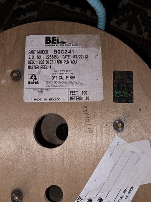 Belden B9C241 12 Core Armored Fiber Optic Cable Spool - 30m/100Ft NEW