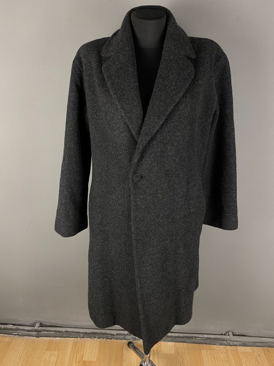 GIANFRANCO FERRE STUDIO Grey Virgin Wool Overcoat Jacket Italy