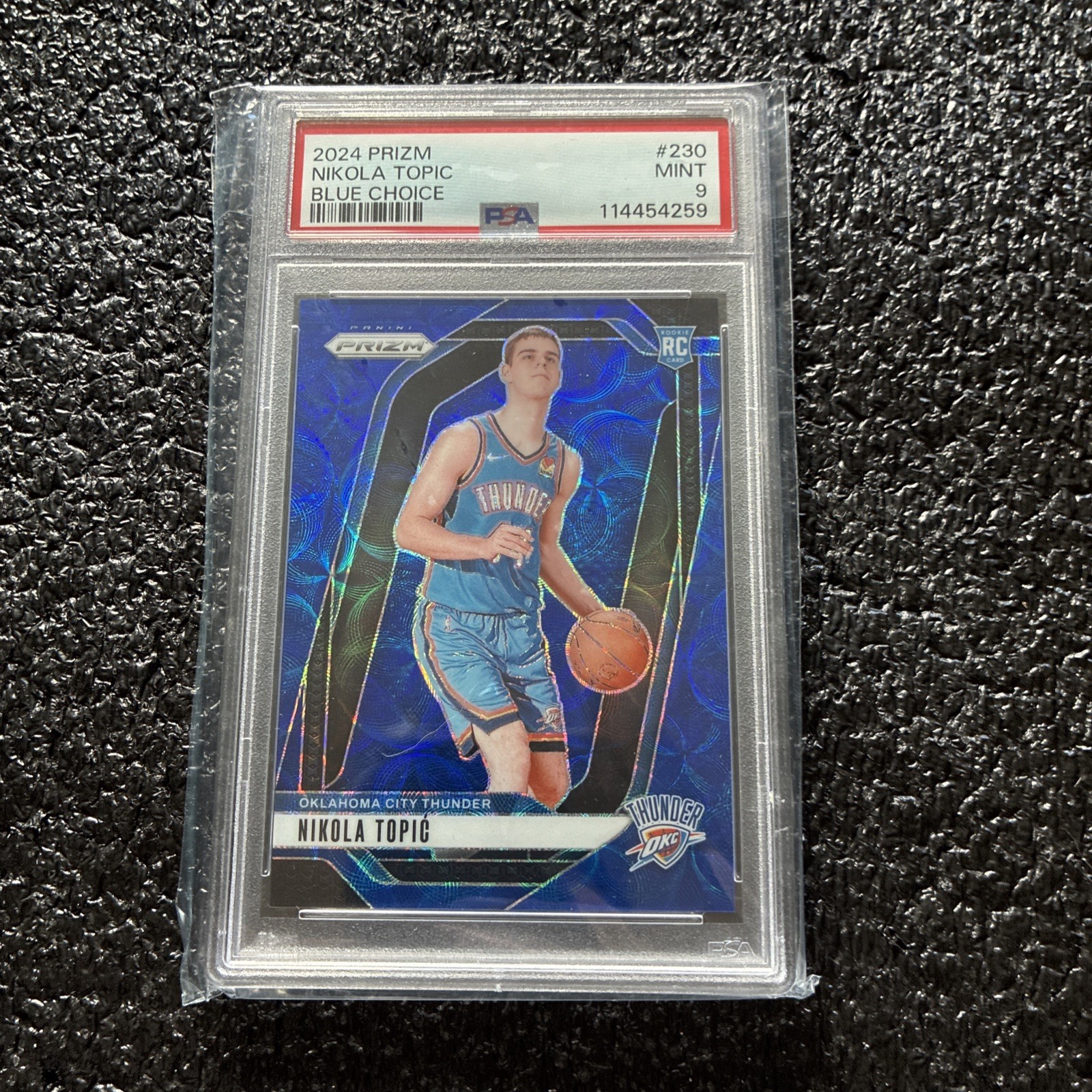 2024-25 Panini Prizm - Nikola Topic #230 Choice Blue Prizm /49 (RC)