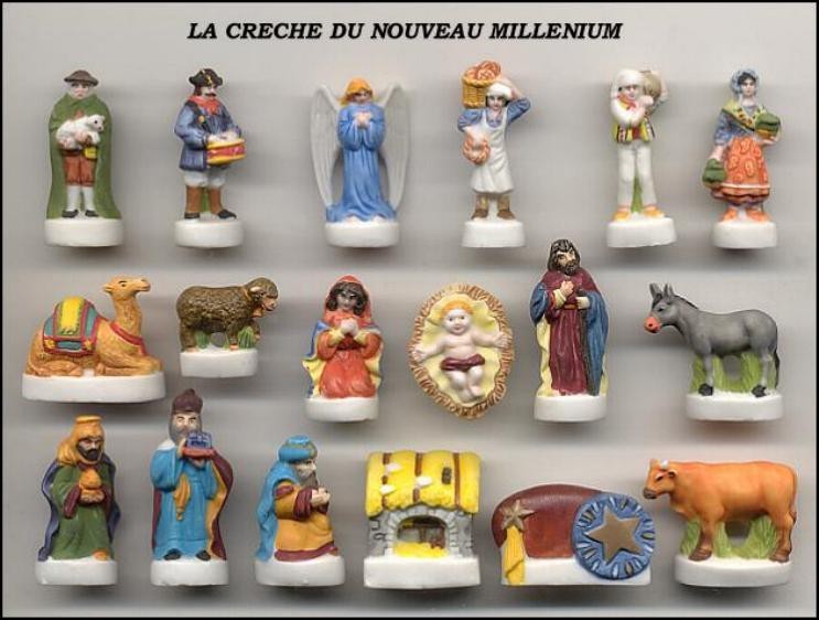 Krippe PORZELLAN Set 18 Mini Figuren 4 cm NEU MILLENNIUM Feves CRIB NATIVITY 10090₽