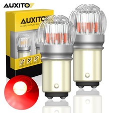 2X AUXITO BAY15D 1157 P21/5W RED LED BRAKE TAIL LIGHT BULB GLOBE SUPER BRIGHT