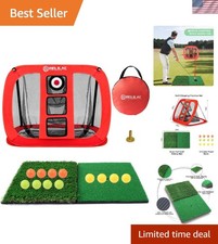 Compact Pop-Up Golf Chipping Net for Backyard Swing Practice - Includes 12 Balls