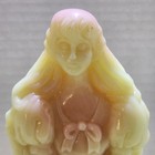 Fenton Glass Burmese Girl Southern Belle 8” Figure Glows Under UV Light — photo 3