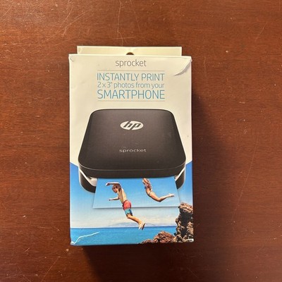HP Sprocket 100 X7N08A Portable Photo Printer 2'' x 3'' Zink Zero Ink Tech w/ Cord