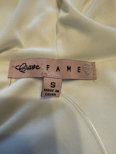 New Grave Fame White Faux Fur Hooded Vest Gilet Open Front Womens Small Soft - 第 8/11 張圖片