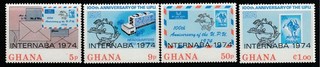 Ghana Stamps 1974 International Stamp Exhibition "INTERNABA '74 SG 710 713 MNH