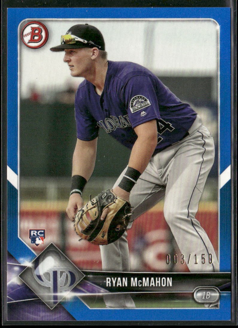 2018 Bowman #99 Ryan McMahon Blue #/150