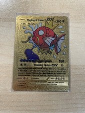 Fan Art - Carta da collezione Pokemon Magikarp & Wailord GX Gold Foil 161/181