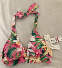 Tommy Bahama Orchid Garden Reversible Halter Bikini Top S/XS New MSRP 115
