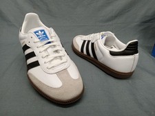 Adidas Samba OG C Sneakers Leather Black White Gum Kids Size 11K NEW NO BOX 