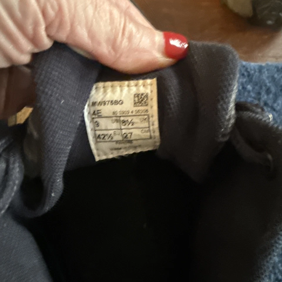 Водонепроницаемые кожаные ботинки NEW BALANCE 975 мужские размер 9 бывшие в употреблении - Изображение 3 из 3