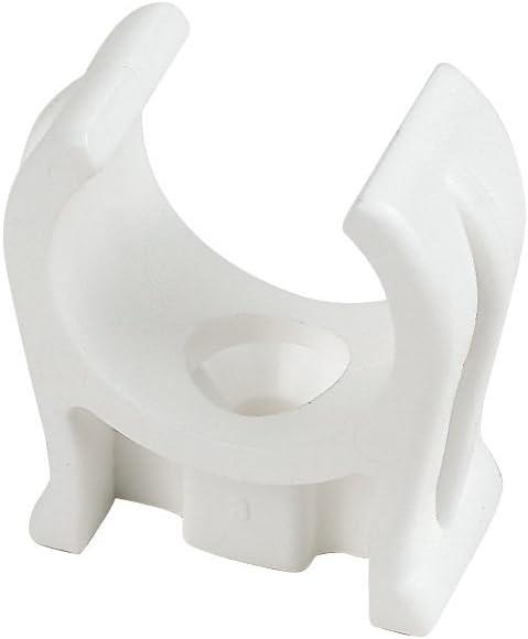 fiXte 15mm (5/8 inch) Plastic Pipe Clip White Snap in design. Single screw fixi
