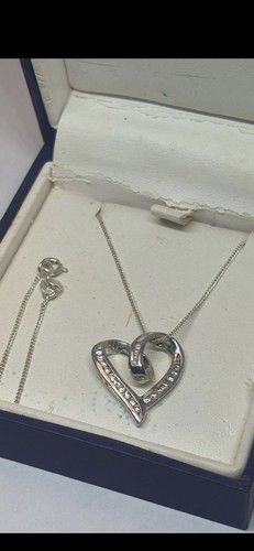 Hallmark Silver Necklace With Heart Pendant - Picture 3 of 3