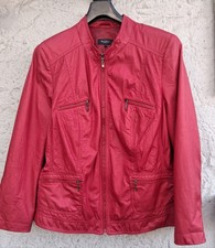 Bexleys Damen Jacke Lederoptik gecrasht rot Gr. 50