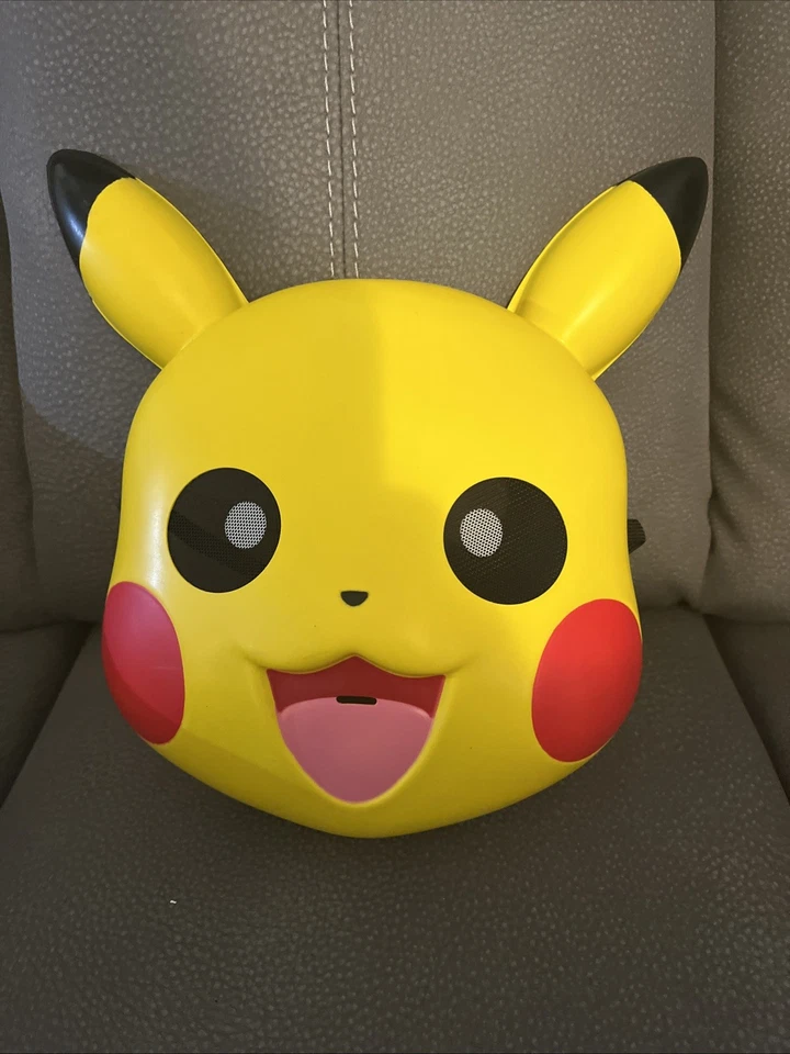 Pokemon Pikachu 2019 disfraz de plástico juego máscara facial de simulación cosplay niñas/niños Foto 2 de 4