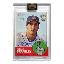 TOPPS MLB Heritage Michael Brantley Cleveland Indians Baseball Card /29 #103 Un