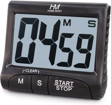 3" Large Display Kitchen Timer - Digital Timer Magnetic Back Loud Alarm on a Rop